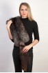 Silver fox fur scarf-collar